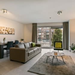 open living space of waterview serviced apartment in brussels city
