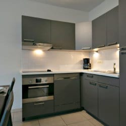 fully equipped kitchen in two bedroom serviced bbf apartment brussels