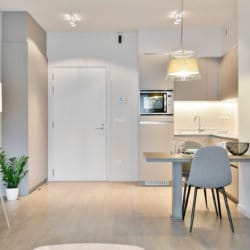 zilverhof one bedroom apartment living and dining