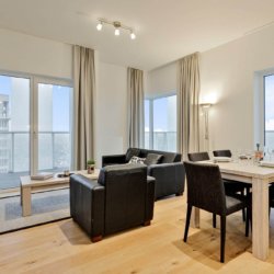 spacious living and dining room in bbf serviced apartment antwerp