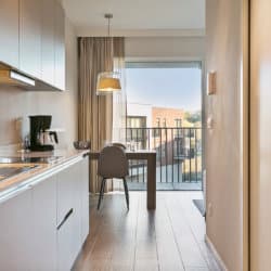 fully equipped kitchen in bbf serviced apartment near brussels international airport