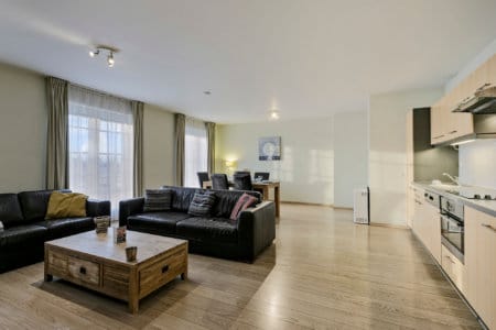 spacious living room in bbf three bedroom furnished apartment