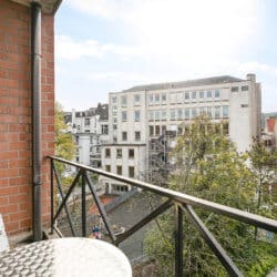 balcony view from one bedroom serviced apartment in european quarter