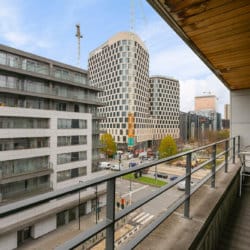 balcony view from furnished one bedroom apartment in brussels city centre