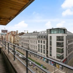 balcony view from furnished one bedroom apartment in brussels city centre