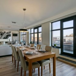 six person dining table in bbf serviced apartment