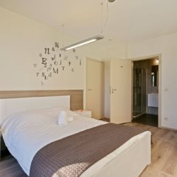 double bed with city views in brussels