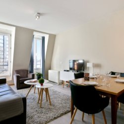 living and dining in bbf serviced apartment in brussels