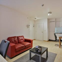 living room with sofa and office desk in bbf apartment