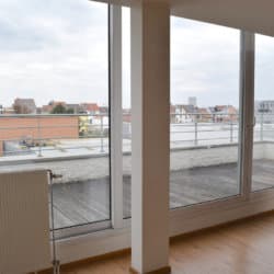 unfurnished studio apartment in south brussels balcony view